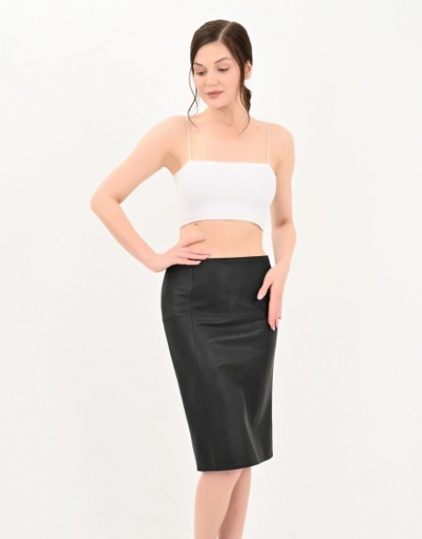 Cintia Leather Skirt